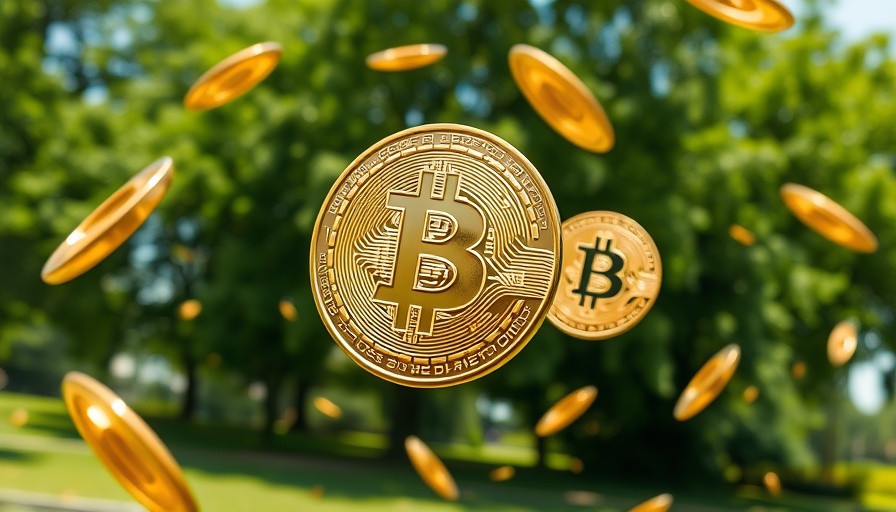 BlockDAG Price Prediction: Floating gold 'B' coins in park setting.