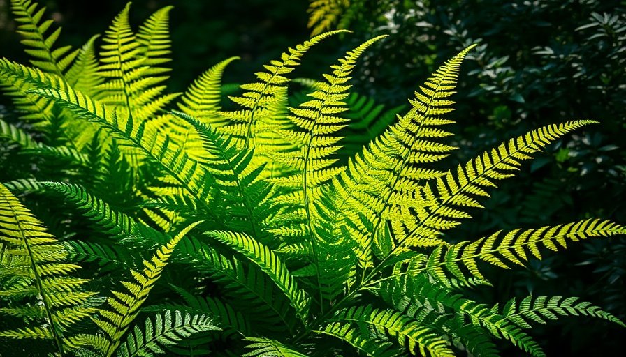 Lush green ferns representing global vegetation increase.