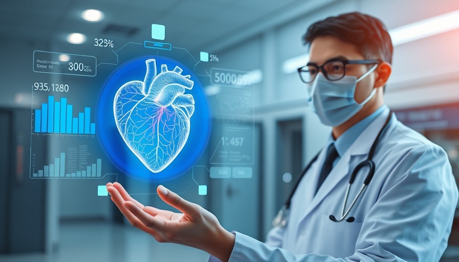 Doctor using AI hologram in healthcare setting