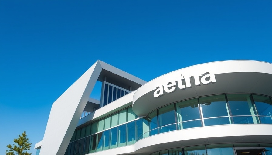 Aetna building exterior against blue sky, CVS Medicare Advantage plan upcoding.