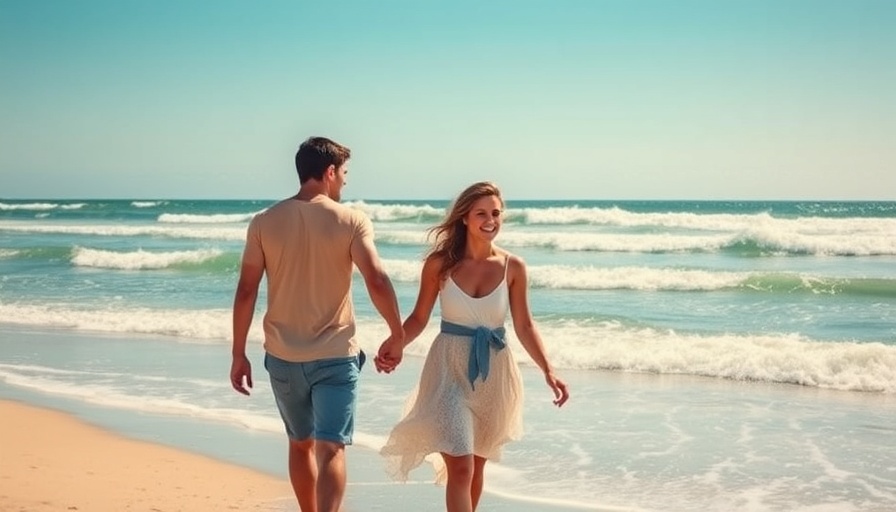 Talk Fusion MLM Opportunity: A couple walking on the beach.