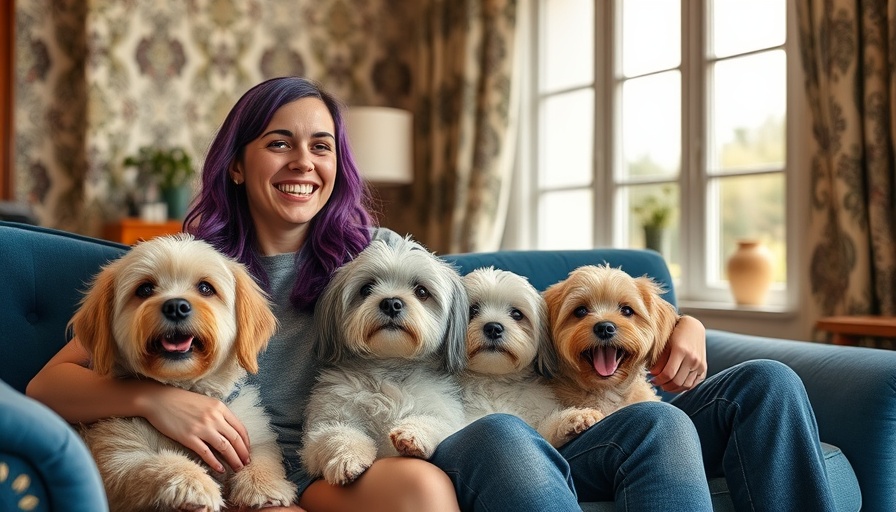 Cheerful pair with dogs enjoying a cozy moment, Vykat XR obesity treatment