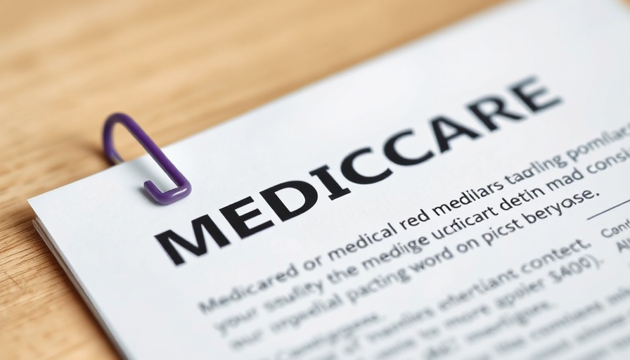 Close-up of Medicare document emphasizes Medicare enrollment importance.