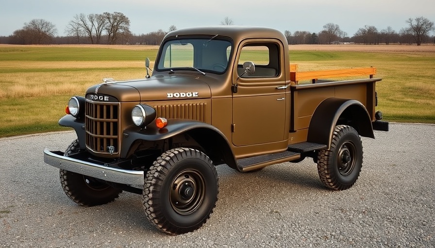 Restored Dodge Power Wagon Cummins Restomod displayed on gravel.