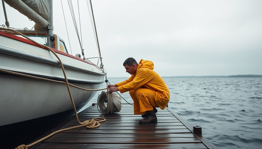 Man securing boat, southwest Florida spring boating safety tips