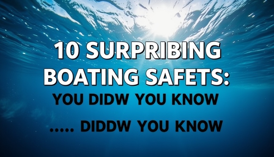Underwater scene with text on surprising boating safety facts.