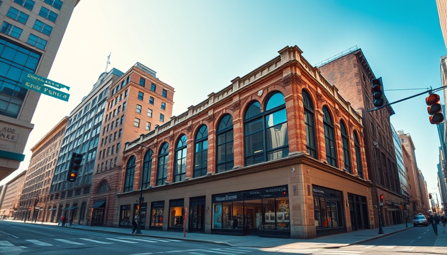 Paddlesport Retail Changes: Urban retail building with glass windows.