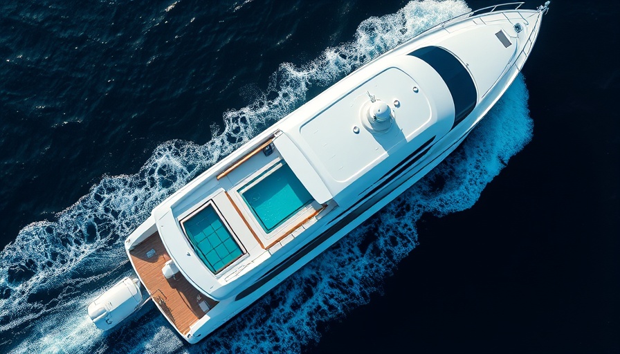 Luxurious yacht Heesen 180 Moskito charter in ocean aerial view.