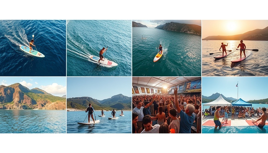 SUP news June 2025: Monthly roundup collage showcasing paddleboarding activities.