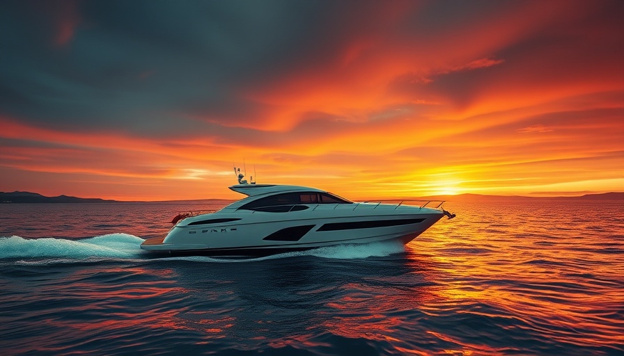 Pirelli 50 Mansory Special Edition boat at sunset.