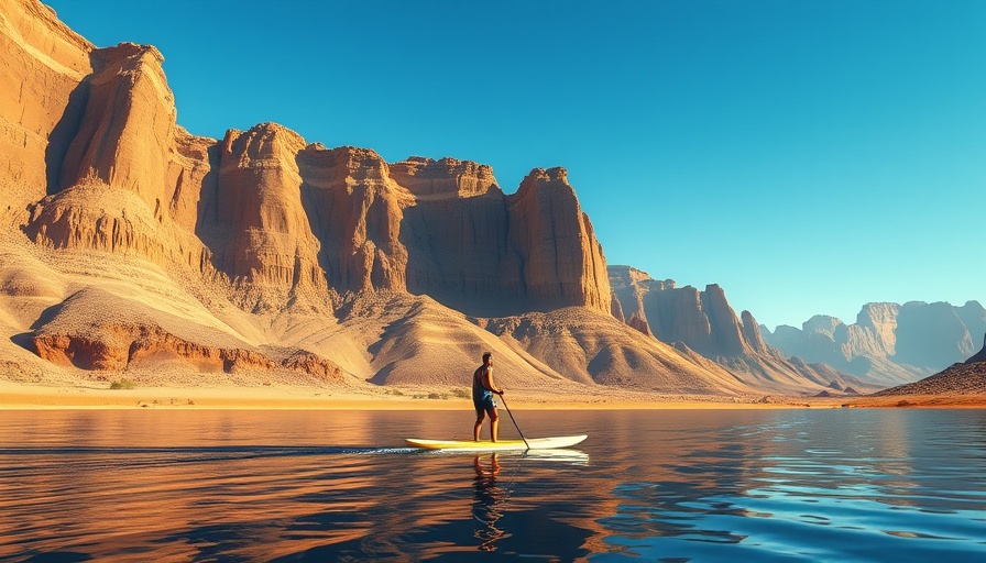 Paddleboarder sets highest SUP record on tranquil desert waters.