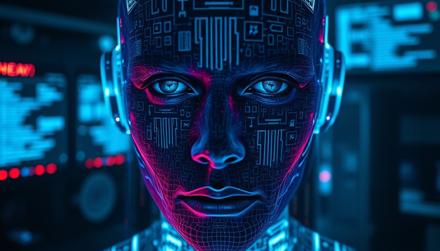 Futuristic digital face symbolizing inheritance scams targeting elderly Americans.