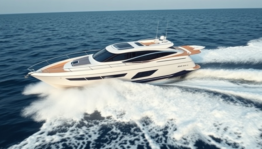 Italian foiler yacht gliding over ocean waves during offshore racing.