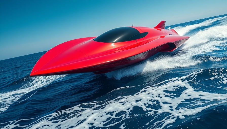 Sleek Ferrari Hypersail yacht cruising on the ocean.