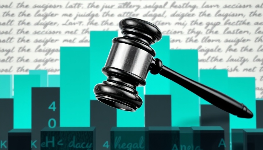 AI copyright battles conceptual art with gavel and abstract elements