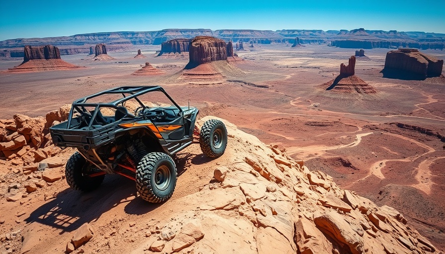 Polaris RANGER Kinetic off-roading on rocky desert terrain.