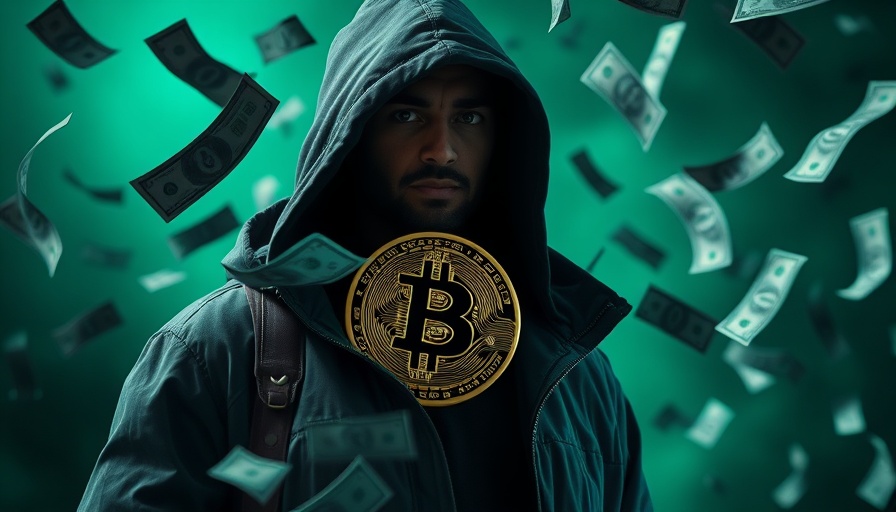 Gambling Data Breach 800,000 Users: Cybercrime imagery with Bitcoin and dollar bills