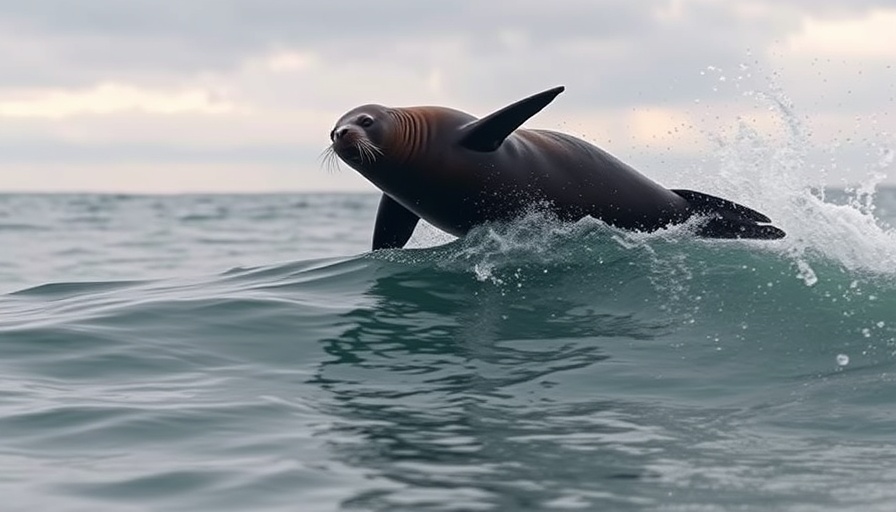 Seal surfing a wave in New Zealand captured in a viral video.