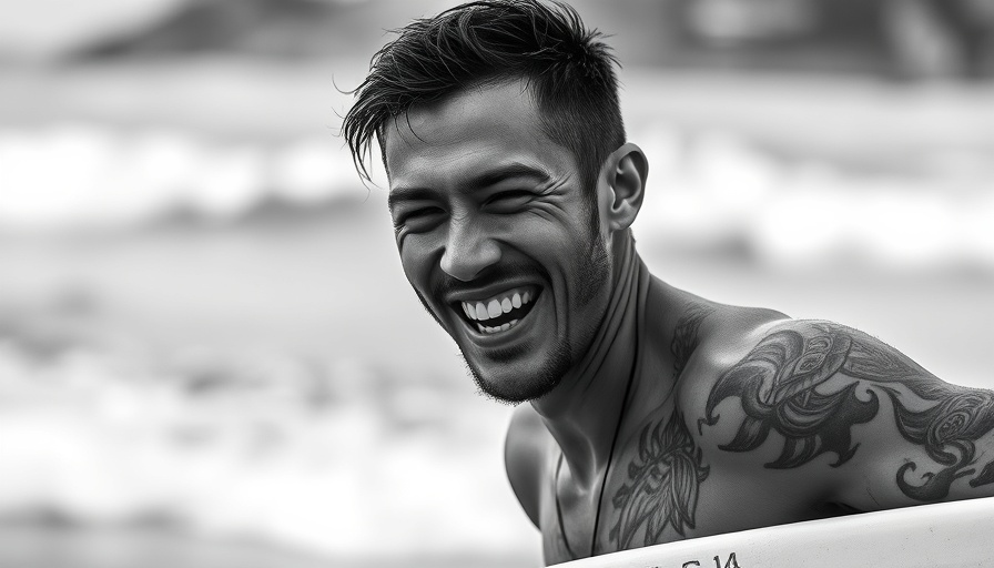 Austin Gibbons New York Surfer laughing joyfully.