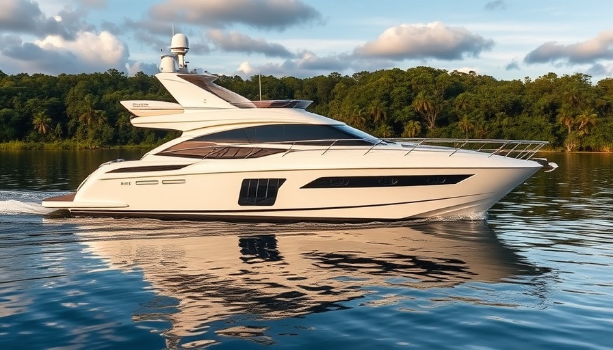 Luxurious Tiara 44 yacht on sale gliding on calm waters.