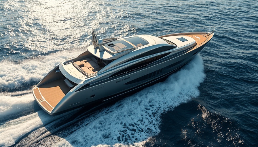 Sleek Pershing 7X for sale, cruising the ocean in sunlight.