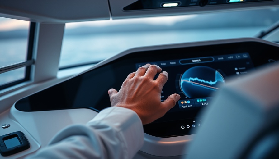 Viking Yachts 74 Convertible control panel with navigation display