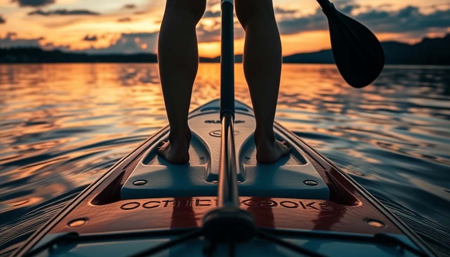 Paddleboard silhouette at sunset highlighting increase in paddleboarding deaths.