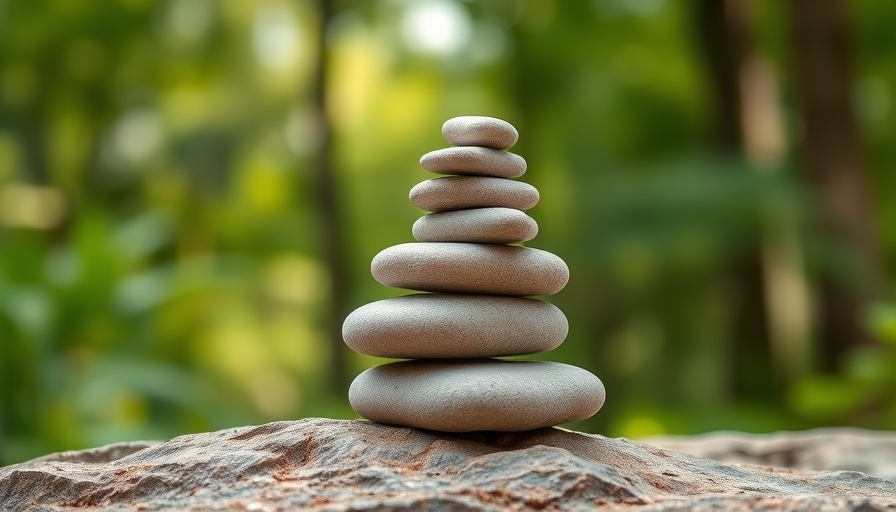 Balanced stones in nature symbolizing mindfulness.