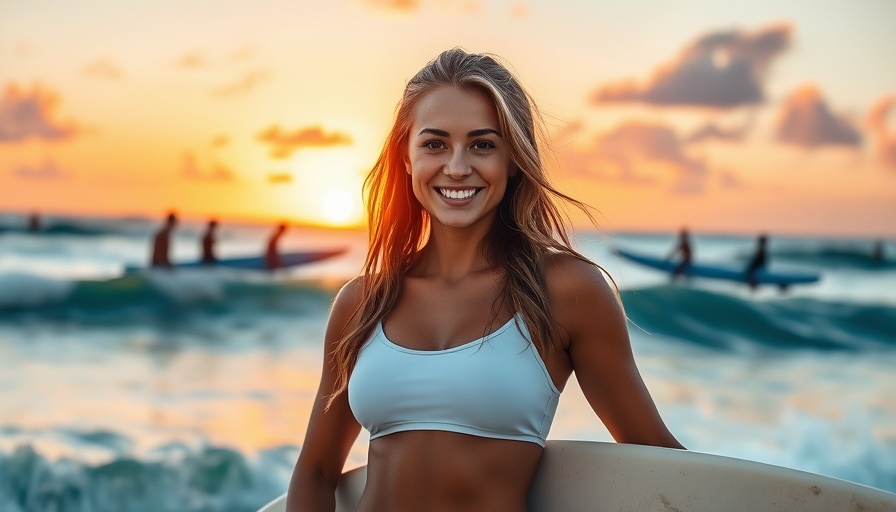 First female surfers of Bangladesh, smiling by the ocean at sunset.