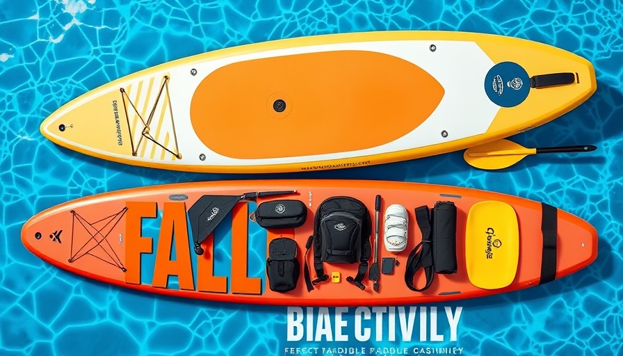 Niphean 10’6” Inflatable Paddleboard with accessories in promotional layout.
