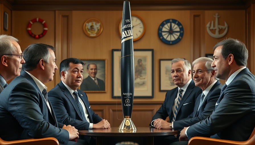 Formal meeting with America's Cup trophy, 2023 changes discussed.