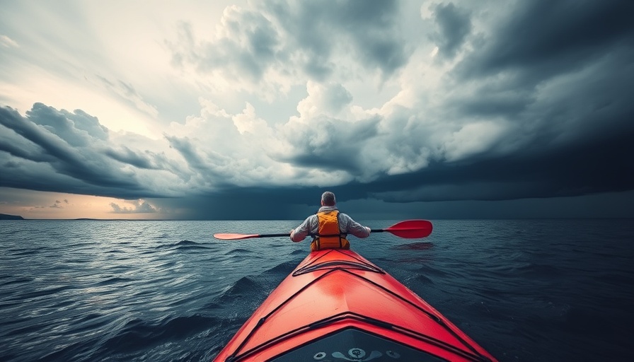 Kayaker explores stormy waters for paddler's guide to weather.