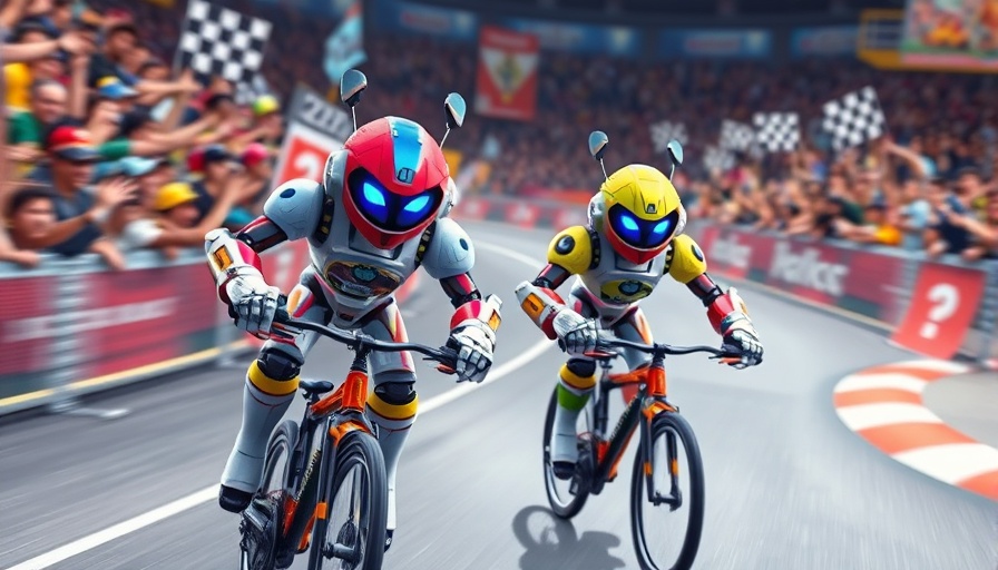 Inclusion Arena AI benchmarking robots racing bicycles.