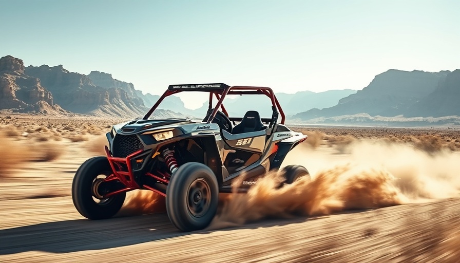 Polaris RZR Pro R racing in Vegas to Reno desert landscape.