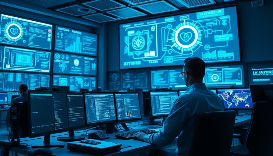 Walmart AI security strategy in a high-tech operations center.