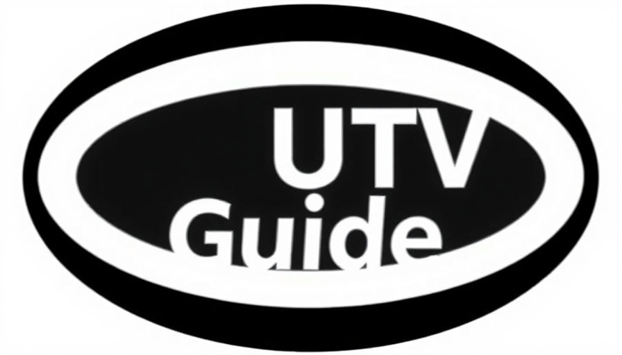 UTV Guide logo design with bold text.