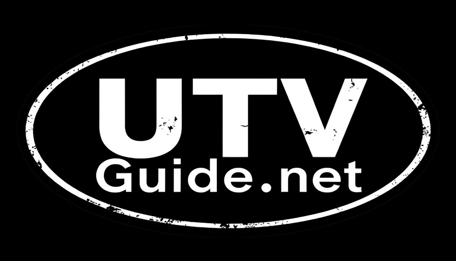 UTV Guide.net logo with distressed black and white design.