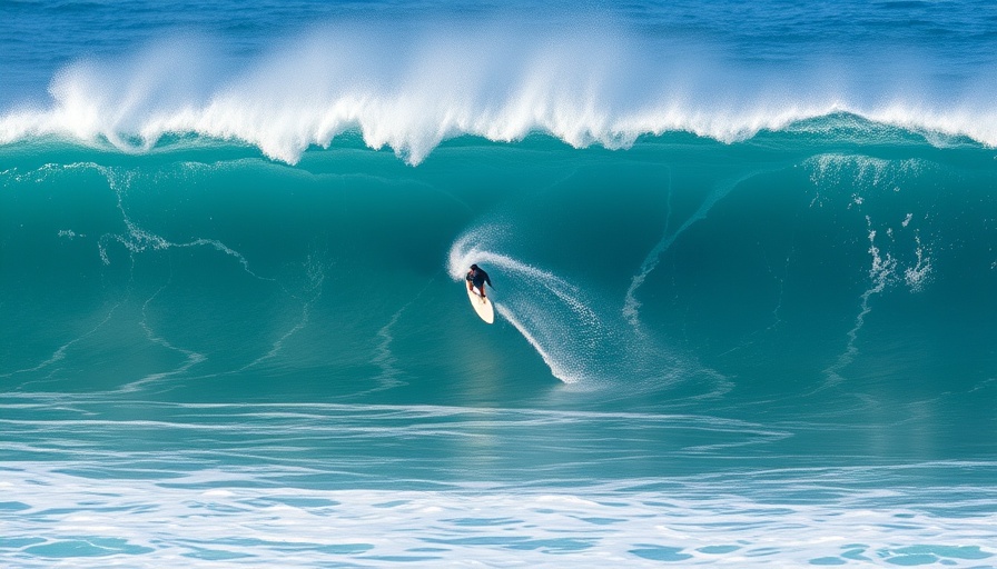 Largest Swell to Hit Ireland, surfer conquering huge wave
