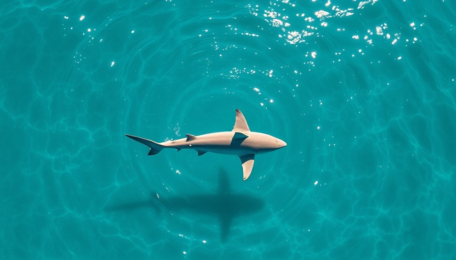 Great white shark sightings in Malibu, shark swimming beneath clear water.