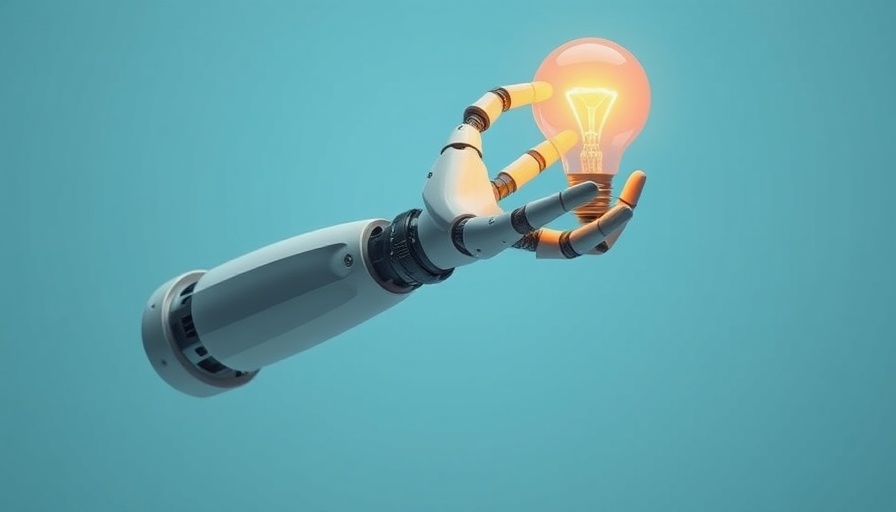 AI Model for Humanlike Robot Movements: robotic arm holding light bulb