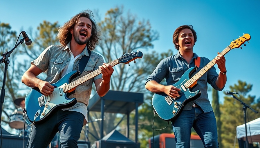 Energetic band at Quiksilver Festival France outdoor concert.
