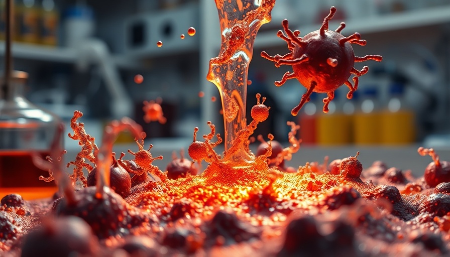 Microbial copper extraction process in a lab setting.