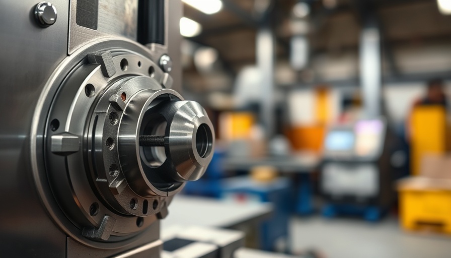 Advances in Friction Stir Welding: CNC machine part close-up.
