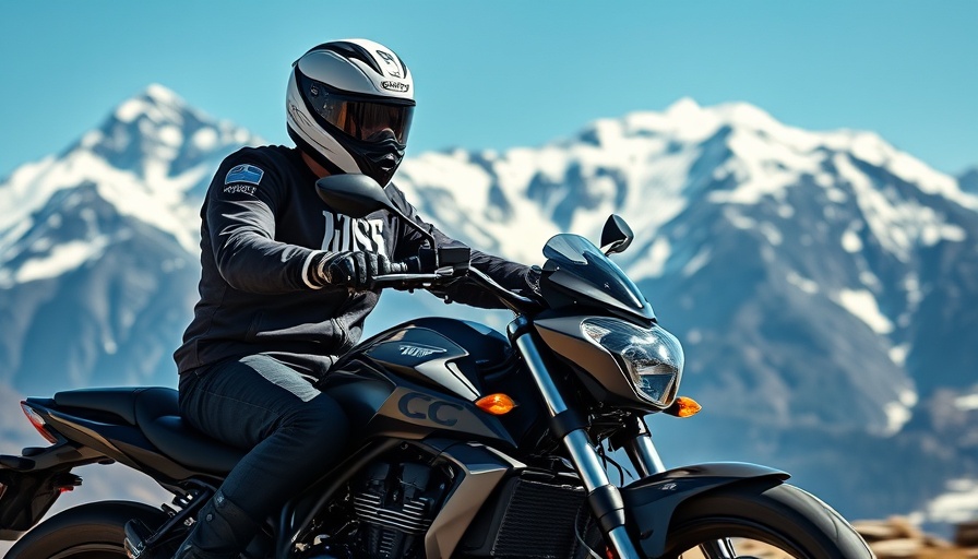 Motorcyclist promoting Motorcycle Safety Awareness in Colorado.