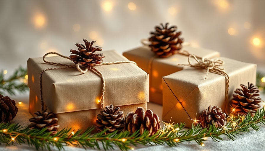Eco-friendly holiday gifts with pine cones and lights, 2024 guide.