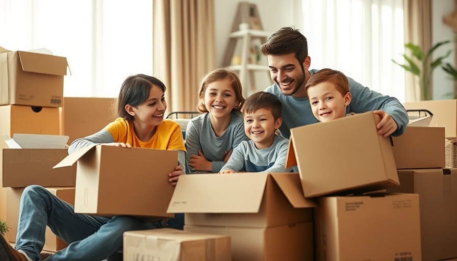 Family using cardboard boxes creatively, eco-slump of convenience living.