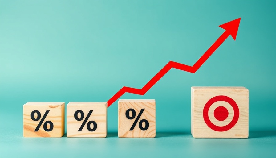 Wooden blocks and red arrow showing increase online sales