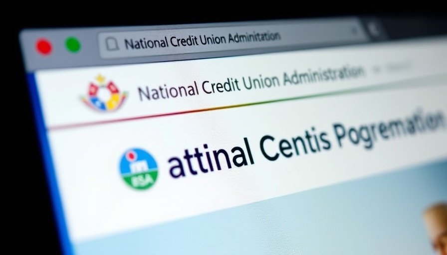 Close-up of NCUA website showing logo and official title.