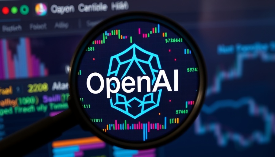OpenAI logo magnified on screen during acquisition news.