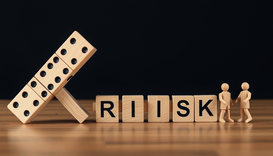 B2B marketing strategies concept with dominoes and RISK blocks.